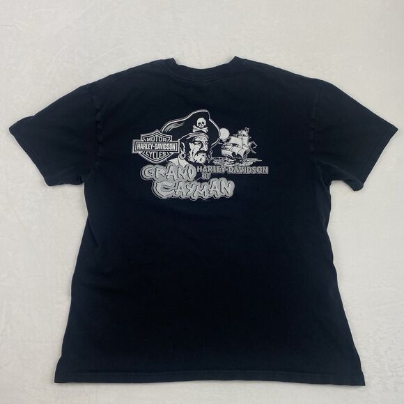 Harley Davidson Ride The Plank Grand Cayman Graphic Shirt Mens Extra Large Black - Picture 1 of 9